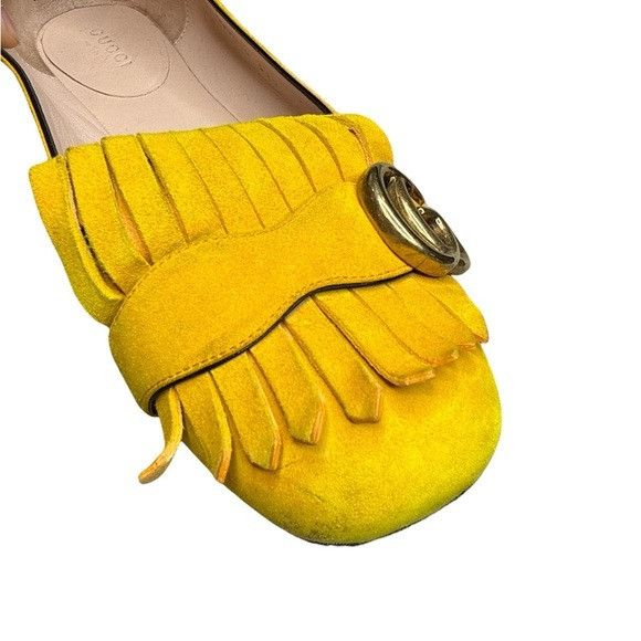 Gucci GUCCI Marmont Kiltie Fringe Loafer Flats EU 37.5 US 7.5 Yell Size US 7.5 / IT 37.5 - 9 Thumbnail