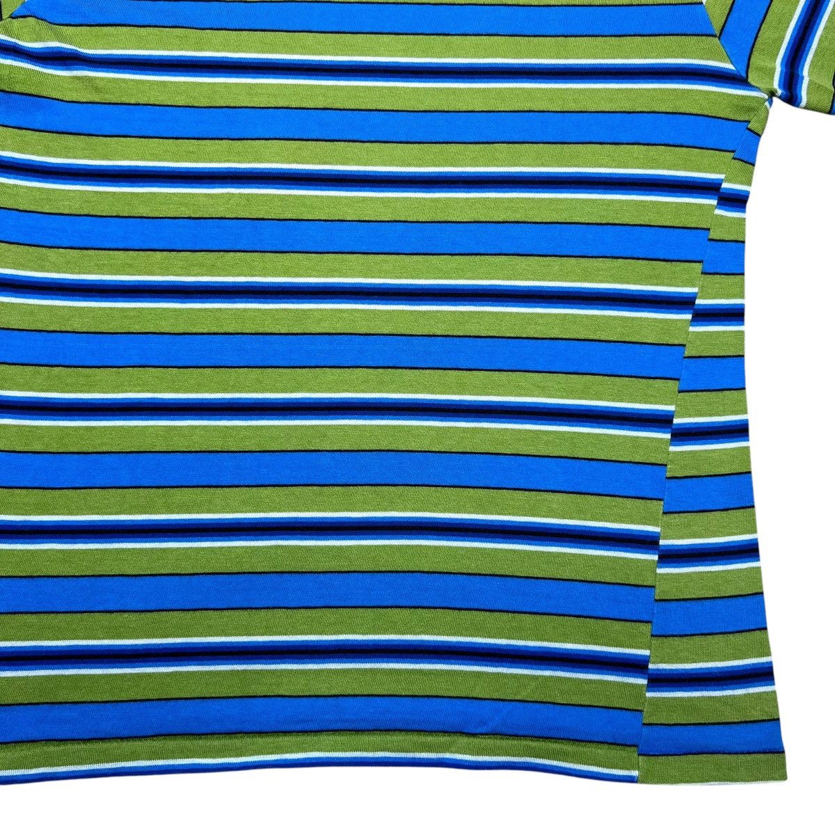 Vintage 1970s Penneys Towncraft The Inn Shop Green Blue Stripped Tee Size US M / EU 48-50 / 2 - 14 Thumbnail