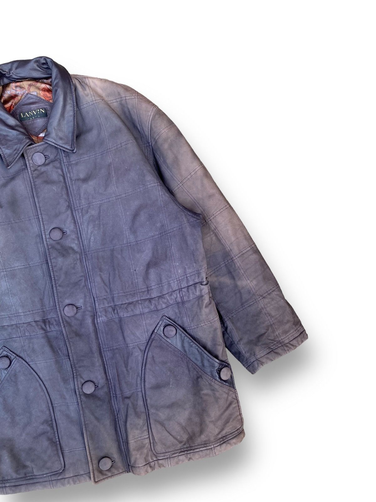 Lanvin Vintage Lanvin Paris Overcoat Beautiful Sun Faded. #C7 Size US XL / EU 56 / 4 - 3 Thumbnail