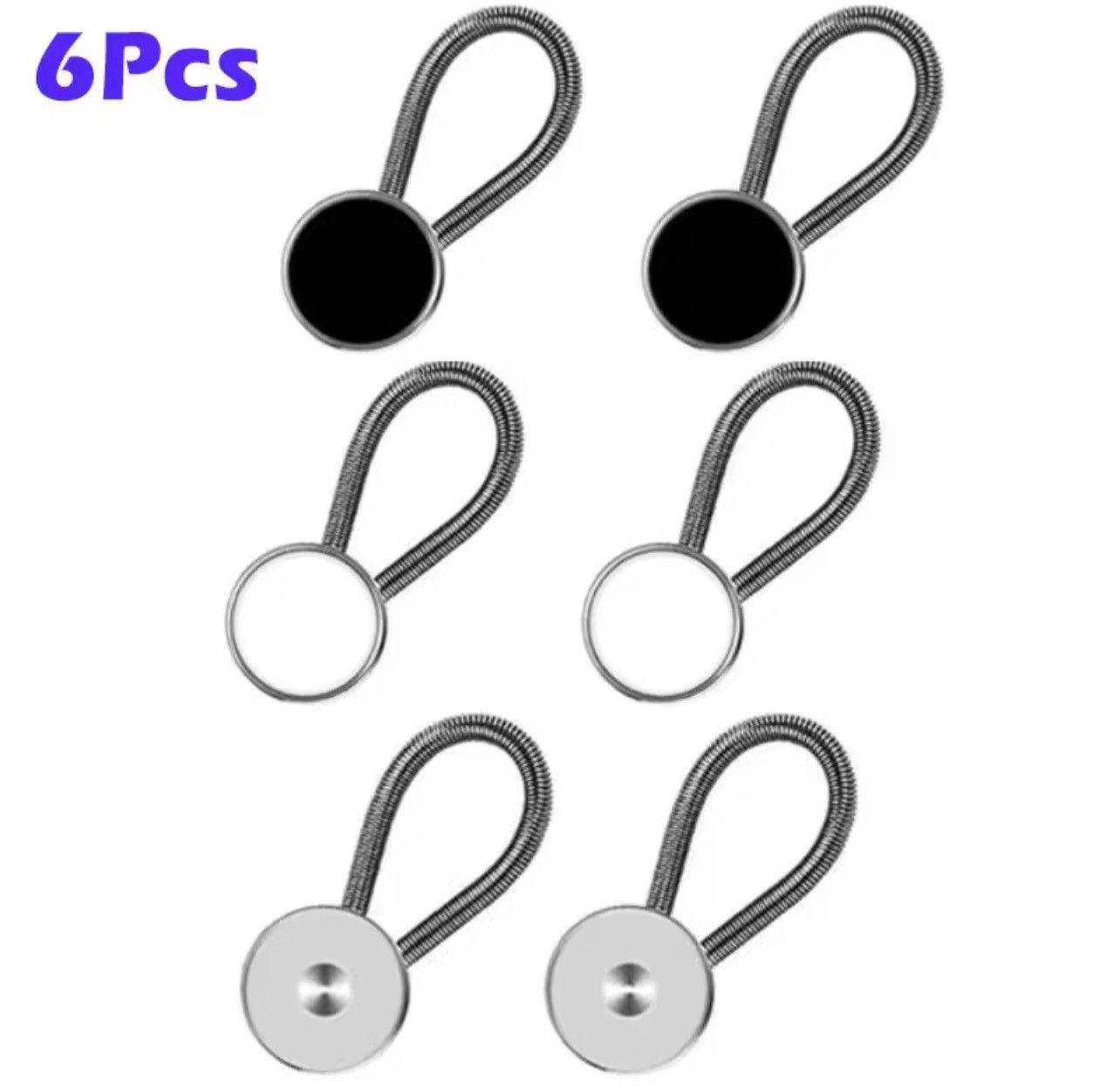 Other 10MM Metal Elastic Collar Extenders Button Size ONE SIZE - 6 Thumbnail