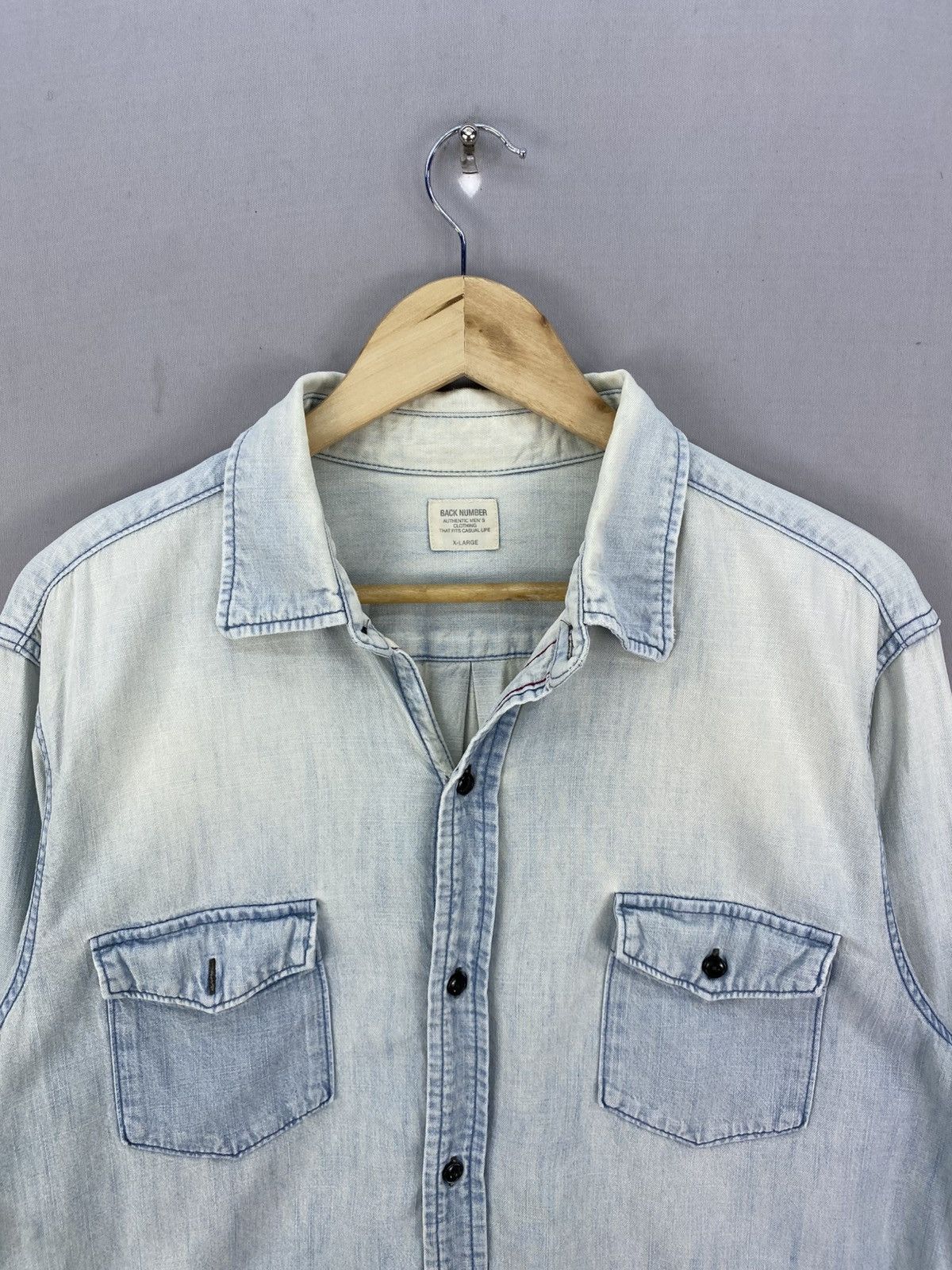 Flannel Back Number Flannel Shirts Button Up Double Pocket Size US L / EU 52-54 / 3 - 7 Thumbnail