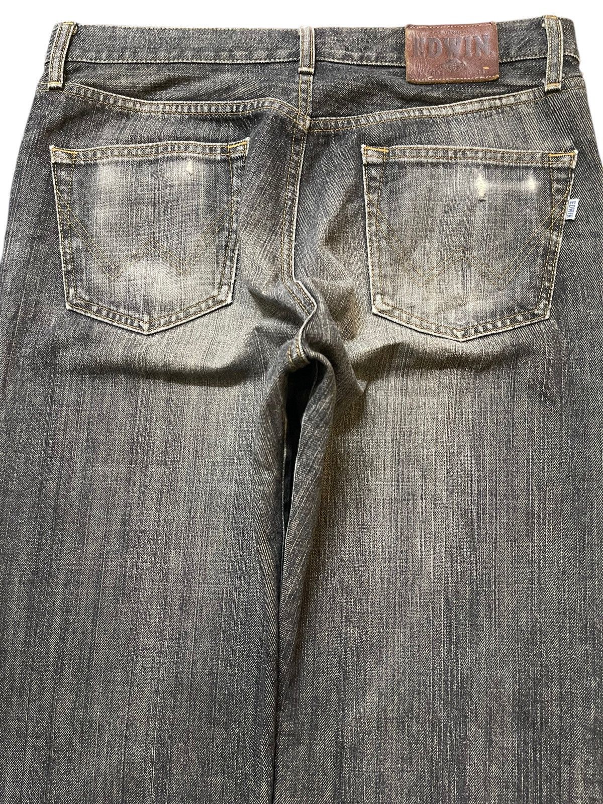 Edwin Vintage Edwin Faded Stone Wash Distress Style Loose Jeans Size US 32 / EU 48 - 5 Thumbnail