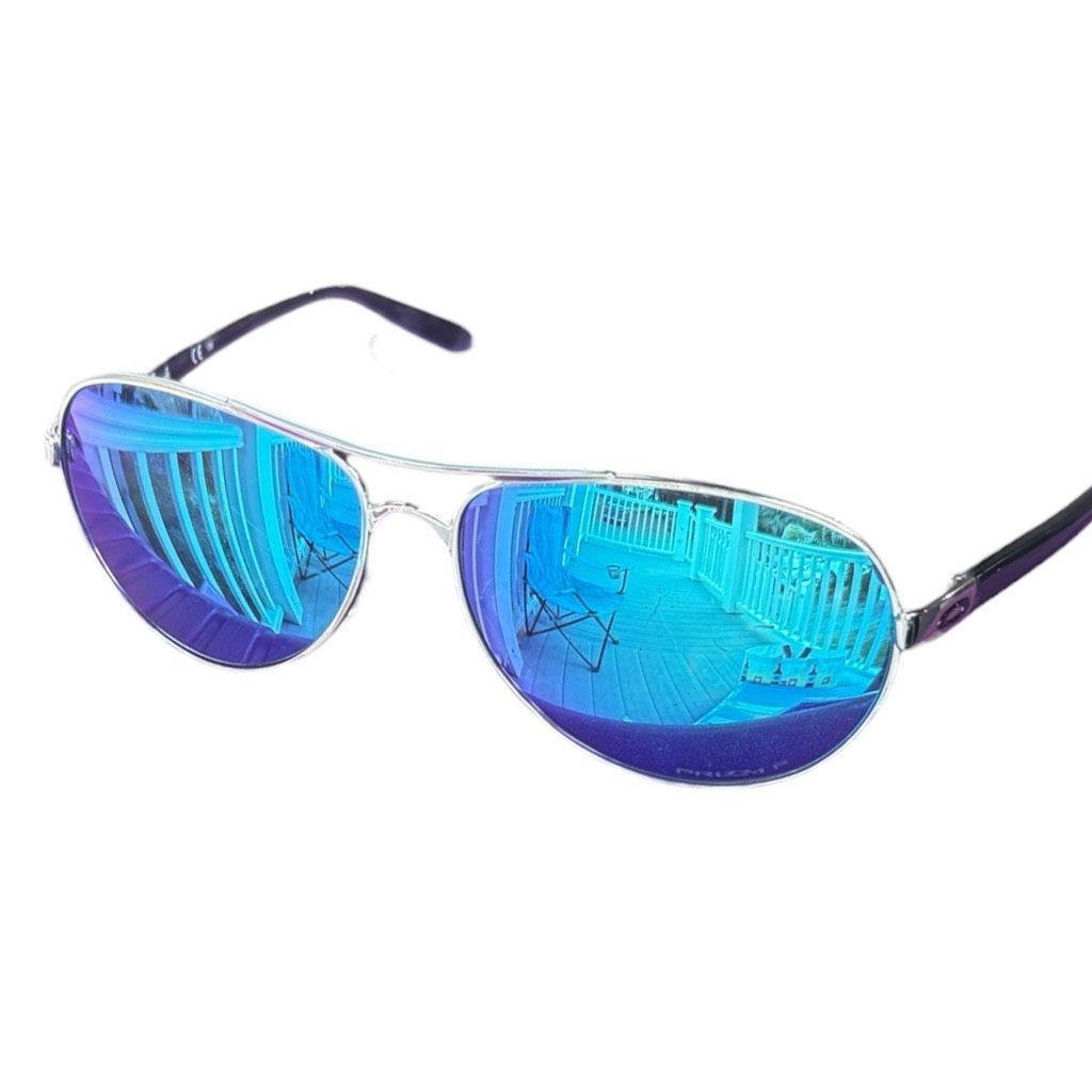 Oakley OAKLEY Sunglasses Blue Mirrored Lenses Prizm Polarized Sungl Size ONE SIZE - 9 Thumbnail