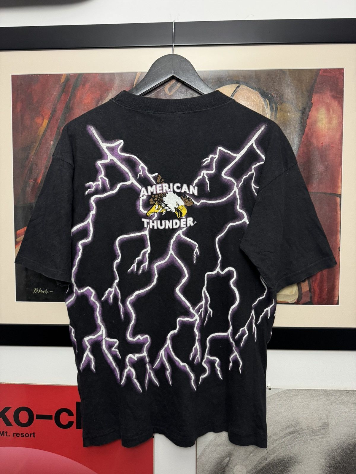 Vintage Travis Scott Vintage 90s American Thunder Unicorn T shirt Size US L / EU 52-54 / 3 - 2 Thumbnail