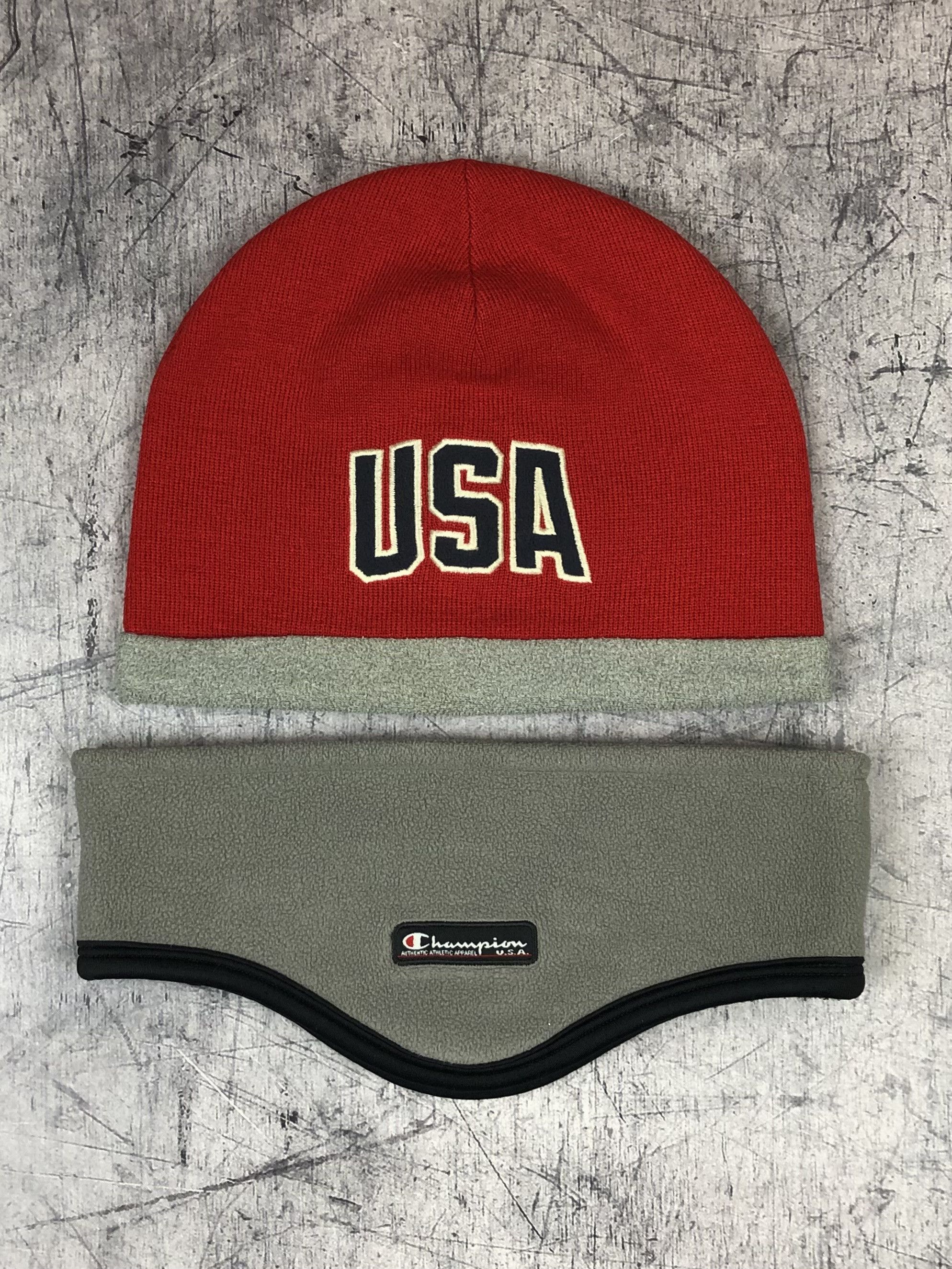 Champion Vintage Champion USA Beanie Hat Fleece Headband Size ONE SIZE - 1 Thumbnail