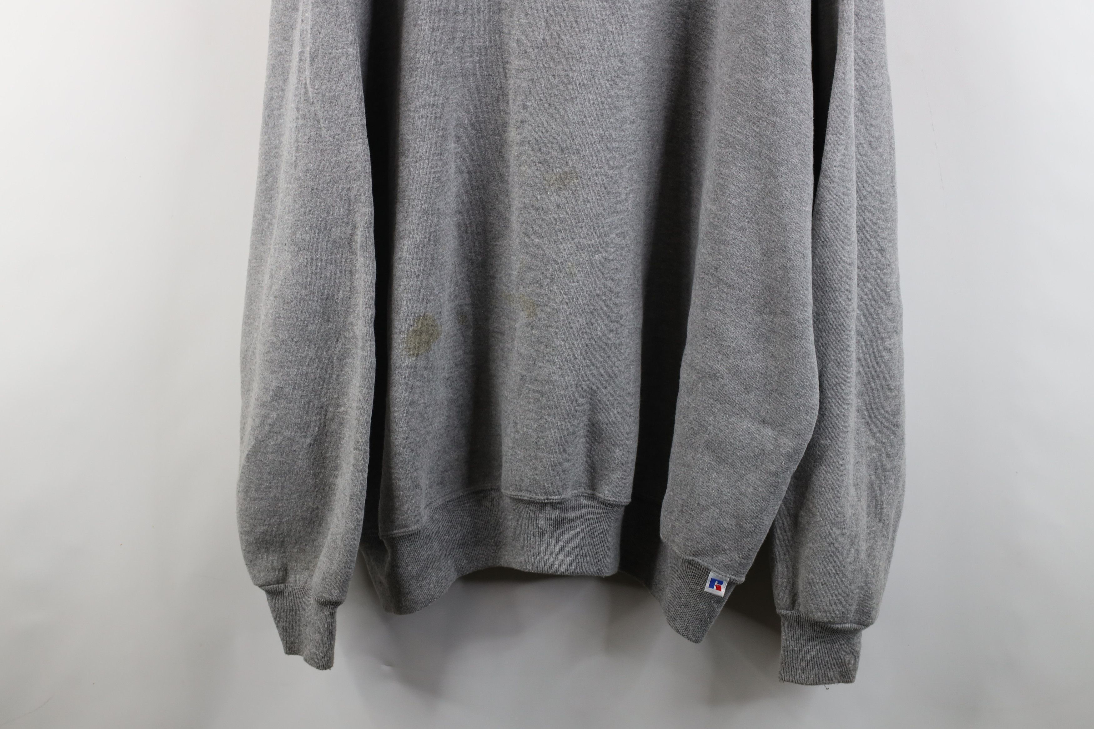 Russell Athletic × Vintage Vintage 90s Russell Athletic Crewneck Sweatshirt Gray USA Size US XXL / EU 58 / 5 - 3 Thumbnail