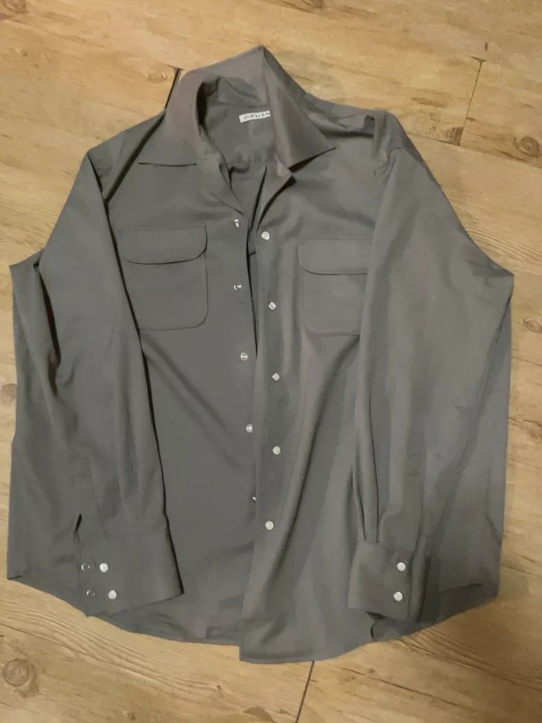Our Legacy Our LegacyGray long-sleeved workwear style shirt lemaire st Size US S / EU 44-46 / 1 - 1 Thumbnail