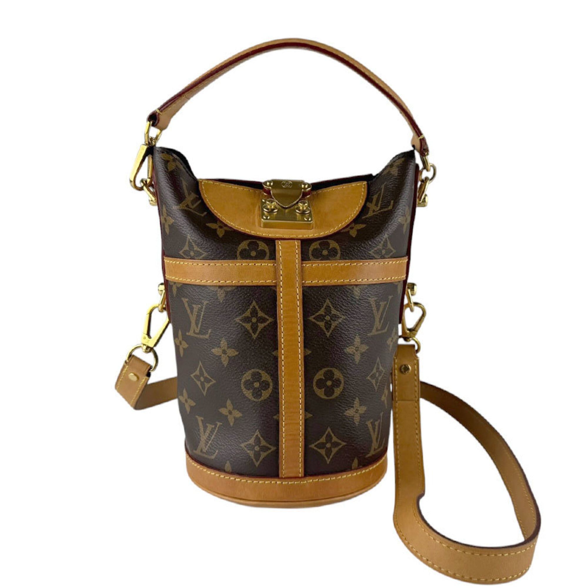 Louis Vuitton Louis Vuitton Shoulder Bag Monogram Duffle Canvas Brown Women's M43587 z9790 Size ONE SIZE - 1 Thumbnail