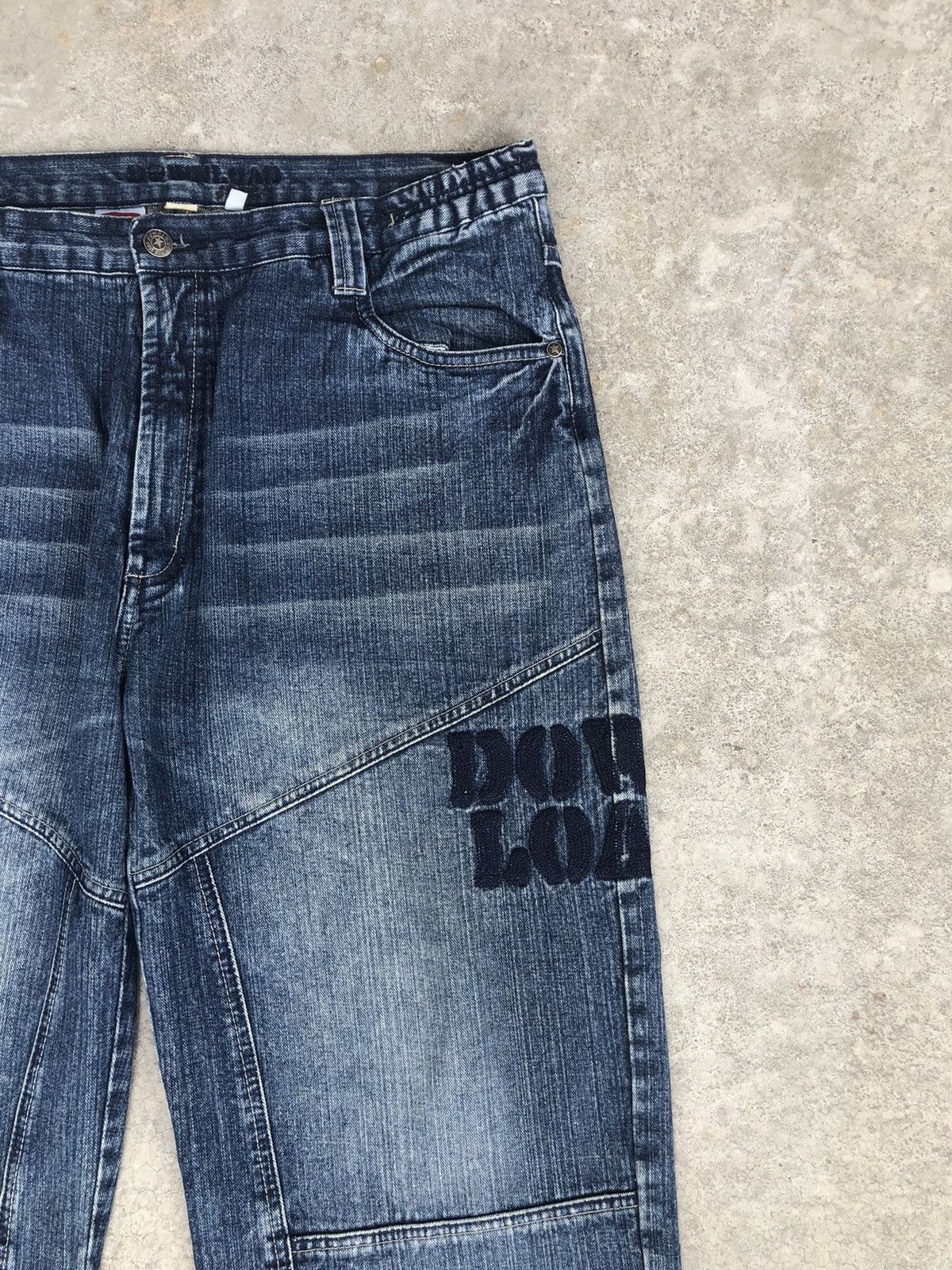 Japanese Brand Skulls Download Embroidered Jeans Baggy Jeans Hip Hop Size US 34 / EU 50 - 4 Thumbnail
