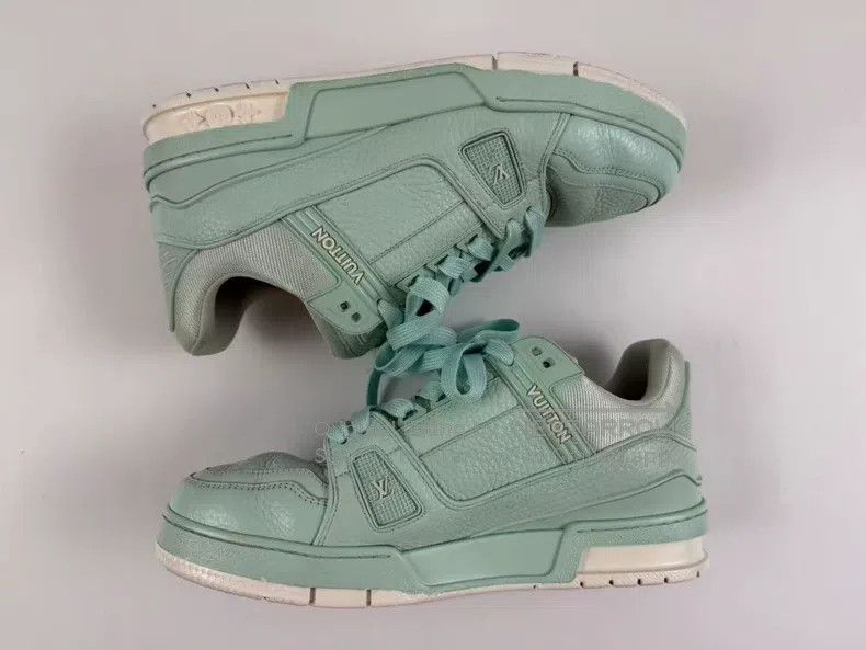 Louis Vuitton Louis Vuitton Trainer macaron mint green board shoes Size US 6.5 / EU 39-40 - 4 Thumbnail
