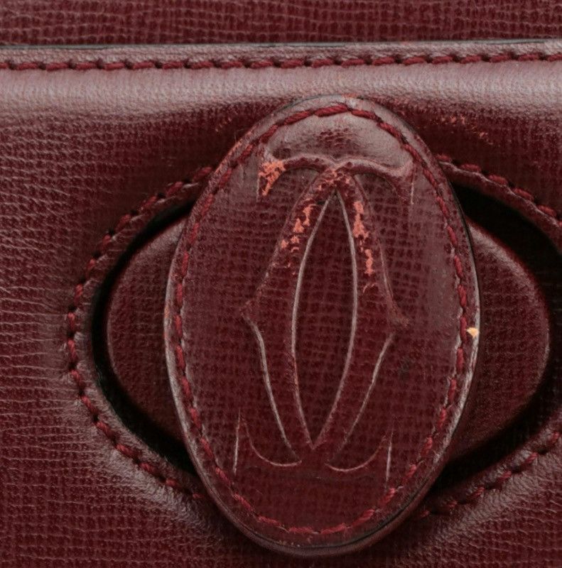 Cartier Cartier Bordeaux Leather Backpack – Gold-Tone Hardware Size ONE SIZE - 5 Thumbnail