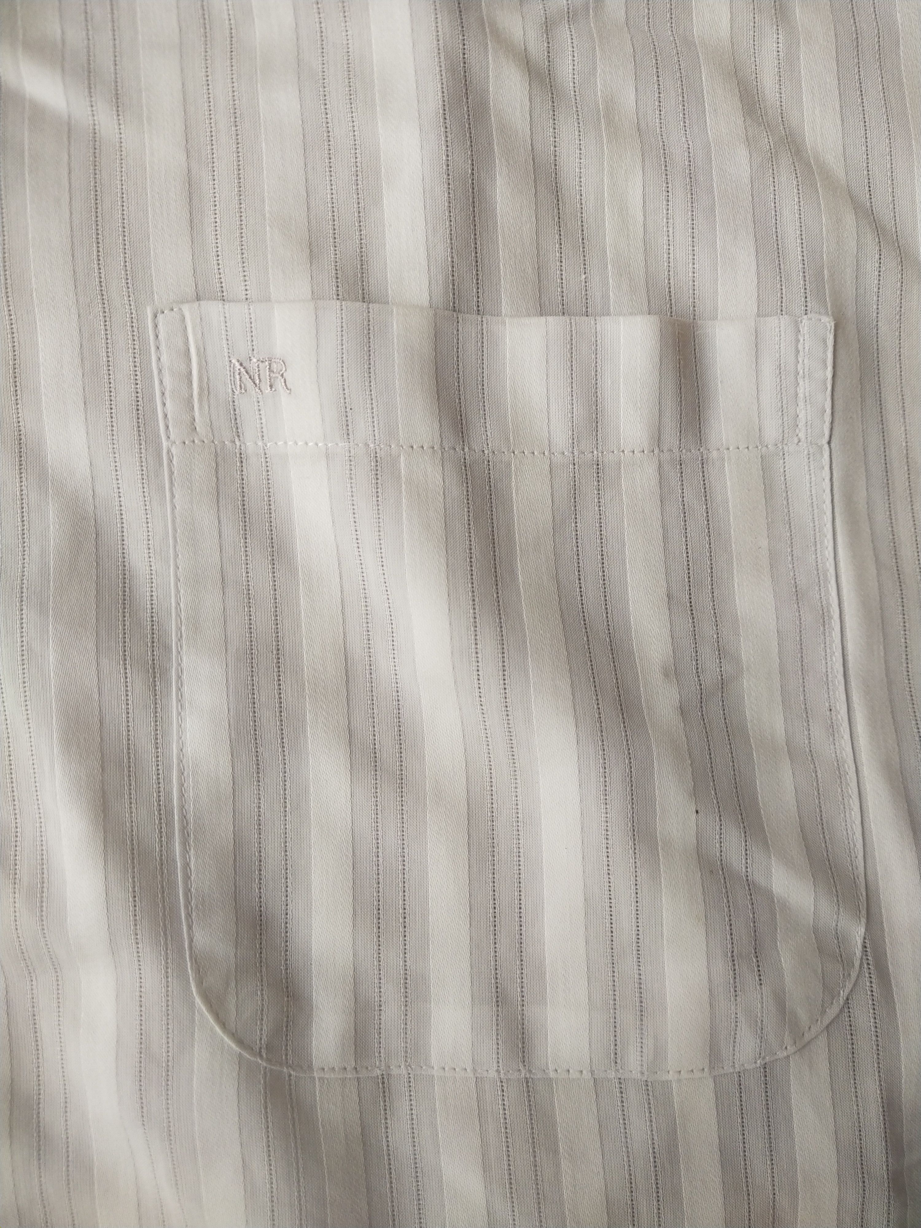 Nina Ricci Vintage Nina Ricci Paris Monogram Satin Stripe Dress Shirt Size XL / US 12-14 / IT 48-50 - 3 Thumbnail