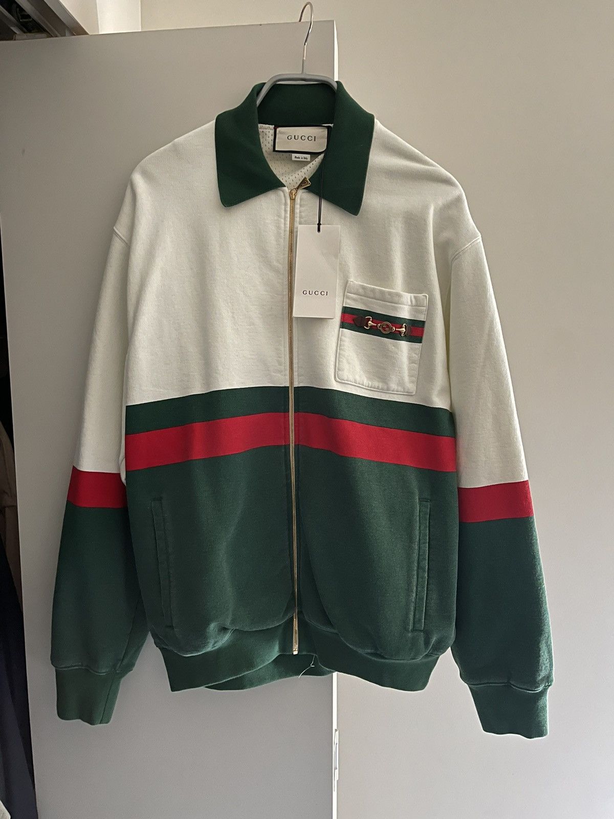 Gucci Gucci Horsebit-Plaque French Terry Track Jacket NWT Size US M / EU 48-50 / 2 - 1 Thumbnail