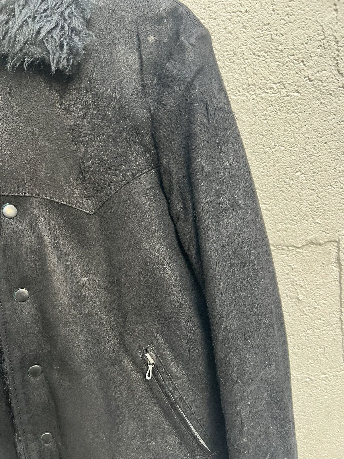 Attachment Attachment Blistered Leather Jacket Wool Lined Size US L / EU 52-54 / 3 - 6 Thumbnail