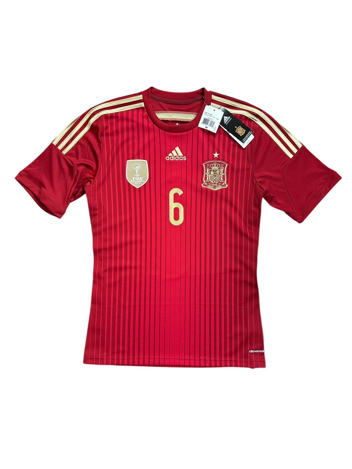 Adidas Spain 2014 Iniesta Home Jersey Size US M / EU 48-50 / 2 - 4 Thumbnail