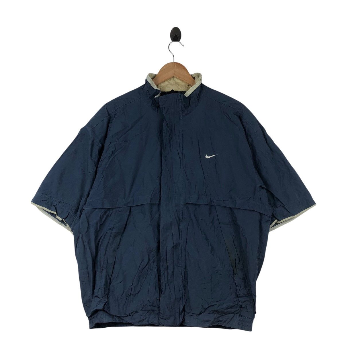 Nike Vintage NIKE Short-Sleeve Shell Jacket 90s / 2000s Track Size US XL / EU 56 / 4 - 1 Thumbnail