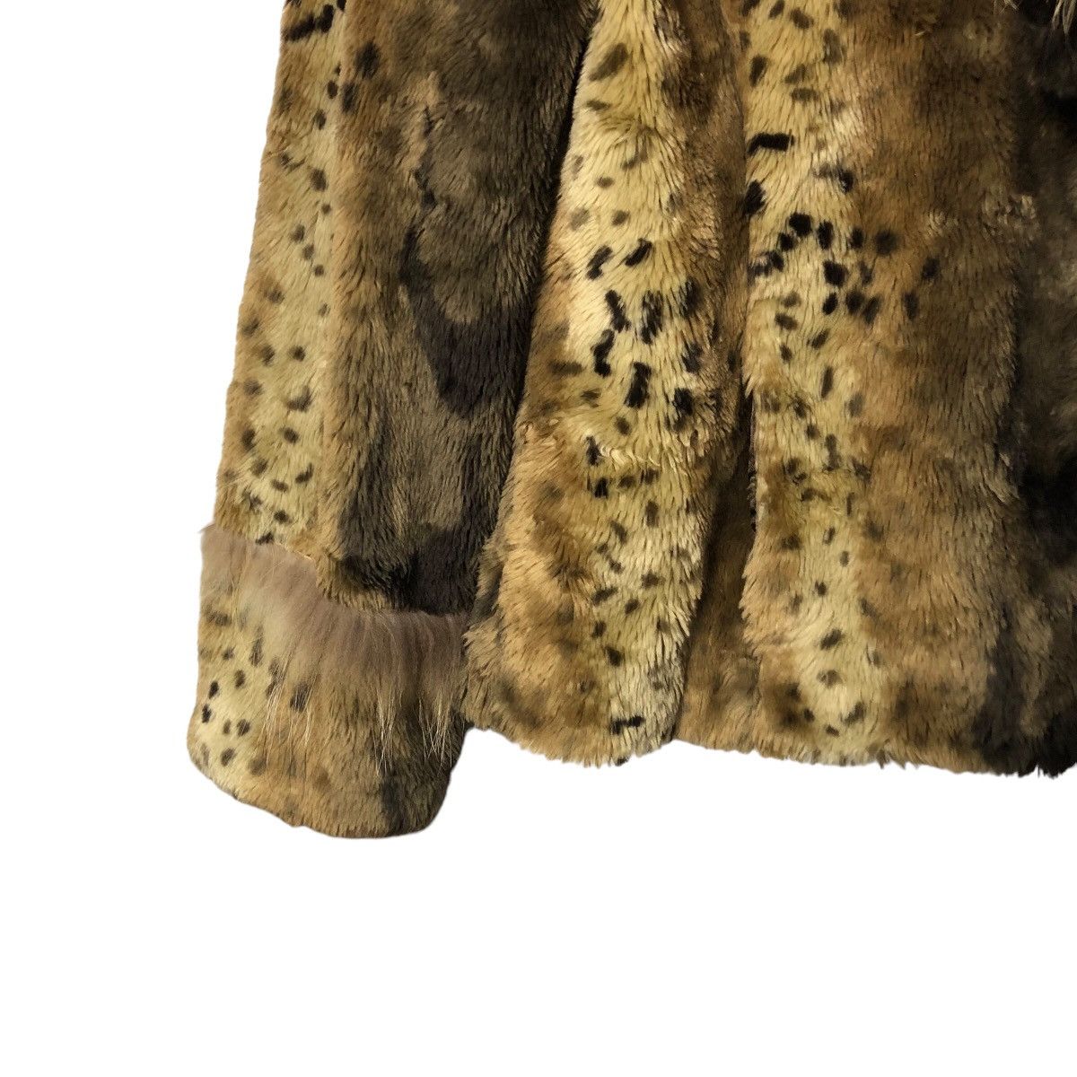 Other Vintage Via Faburrica Leopard Faux Fur Coat Size M / US 6-8 / IT 42-44 - 3 Thumbnail