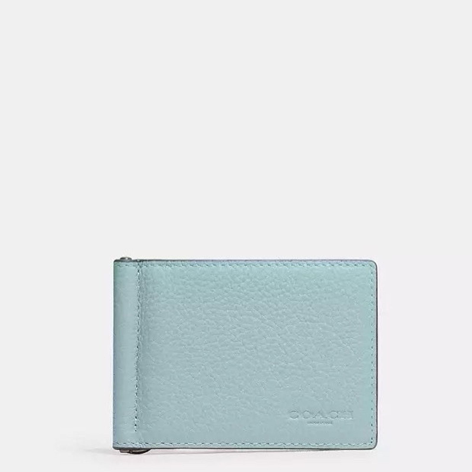 NWT Coach Slim Money Clip Billfold Wallet CH090 Light Blue