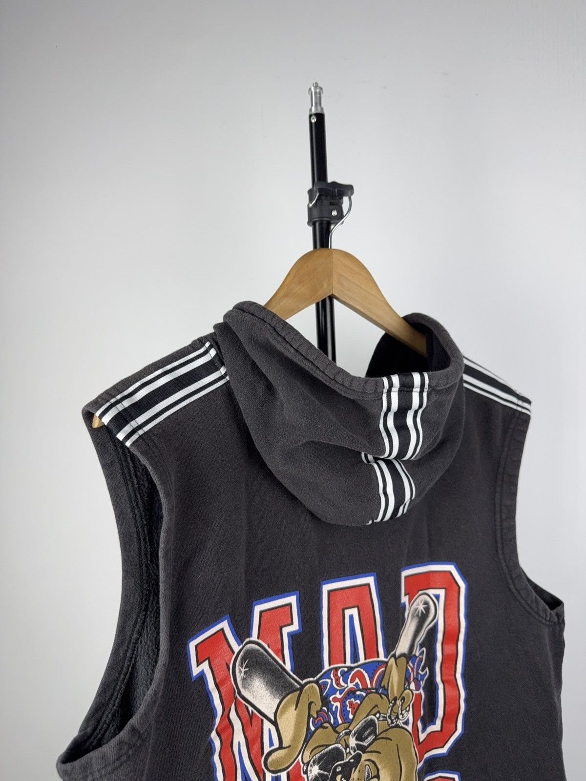 Vintage Vintage 90s MAD DOG Sleeveless Hoodie Vest Biker Streetwear Size US S / EU 44-46 / 1 - 8 Thumbnail