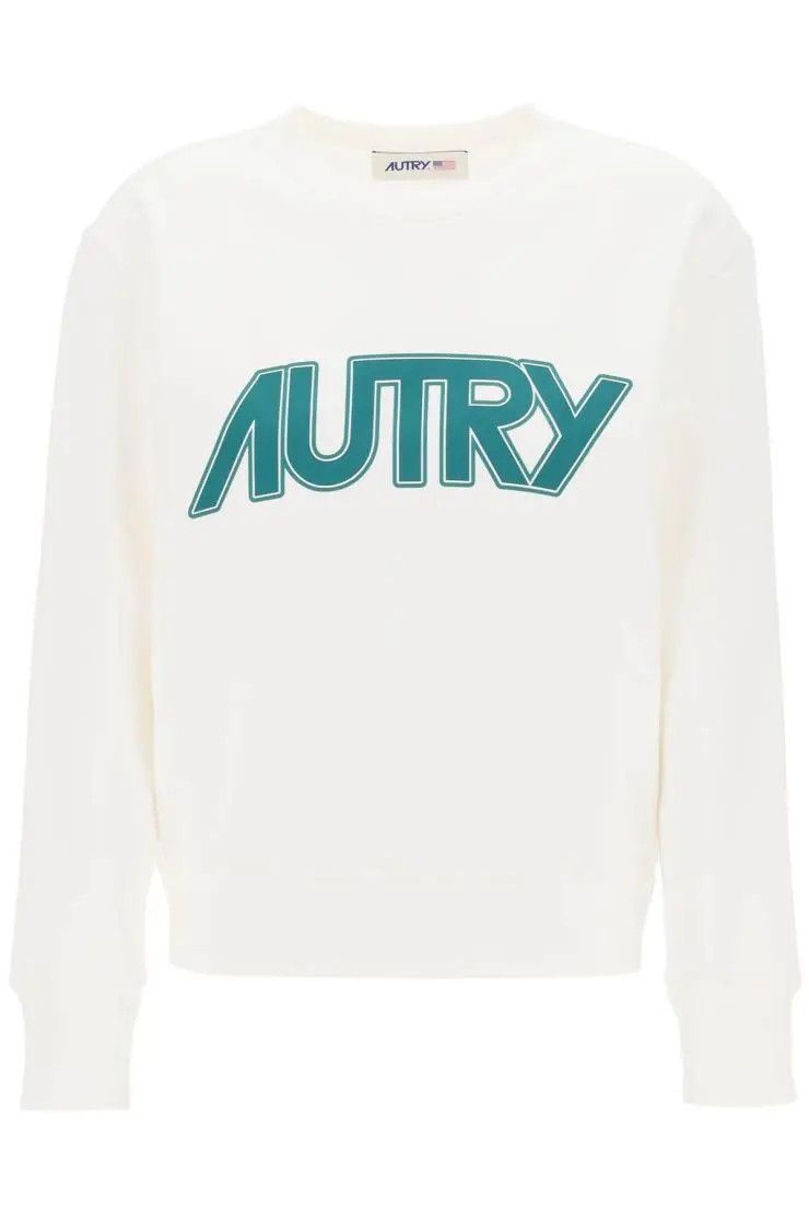 image of Autry O1S22I1N0324 Logo Print Sweatshirt In White, Women's (Size Large)