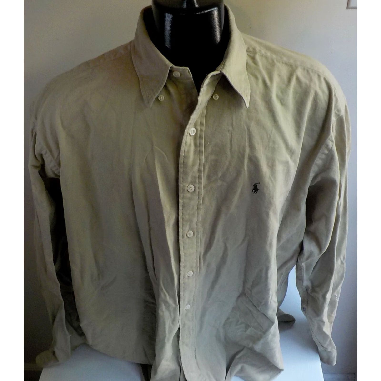 Ralph Lauren RALPH LAUREN Blaire Shirt Button Down LS Tan 100% Cotton SZ XL Men Size US XL / EU 56 / 4 - 2 Thumbnail