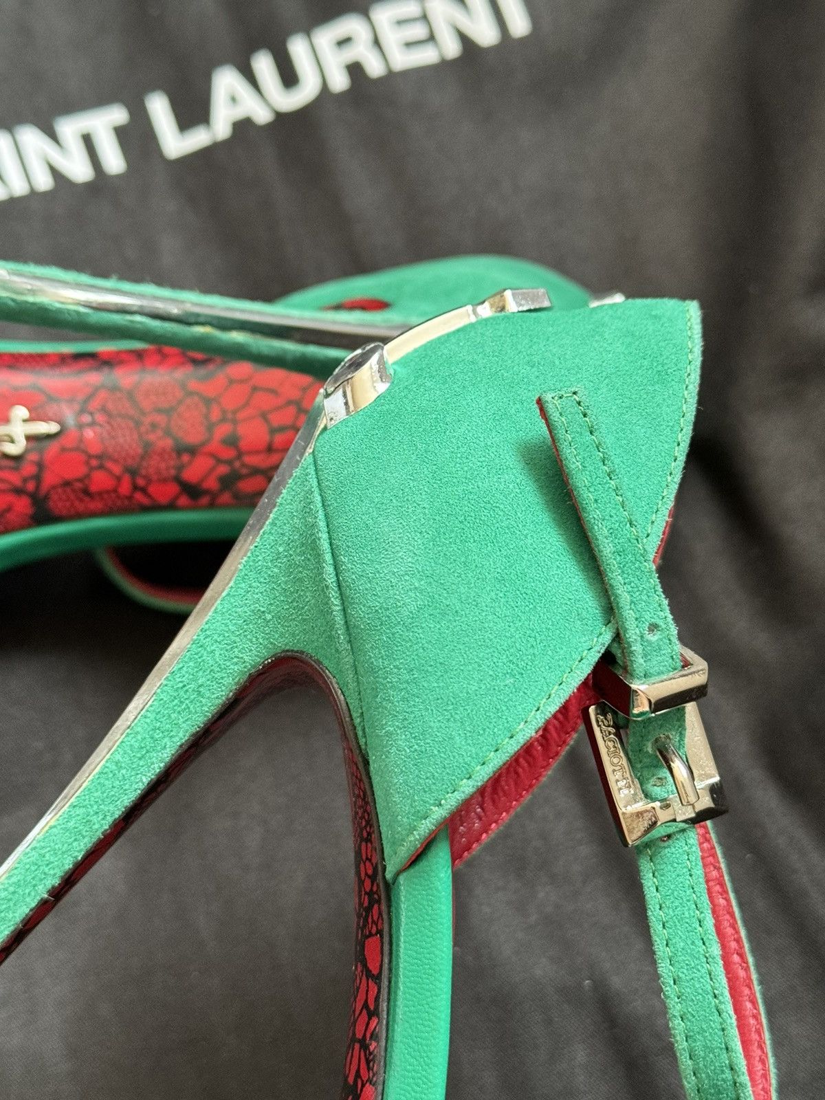Paciotti Cesare Paciotti Dagger Heels in a rare emerald color Size US 7.5 / IT 37.5 - 6 Thumbnail