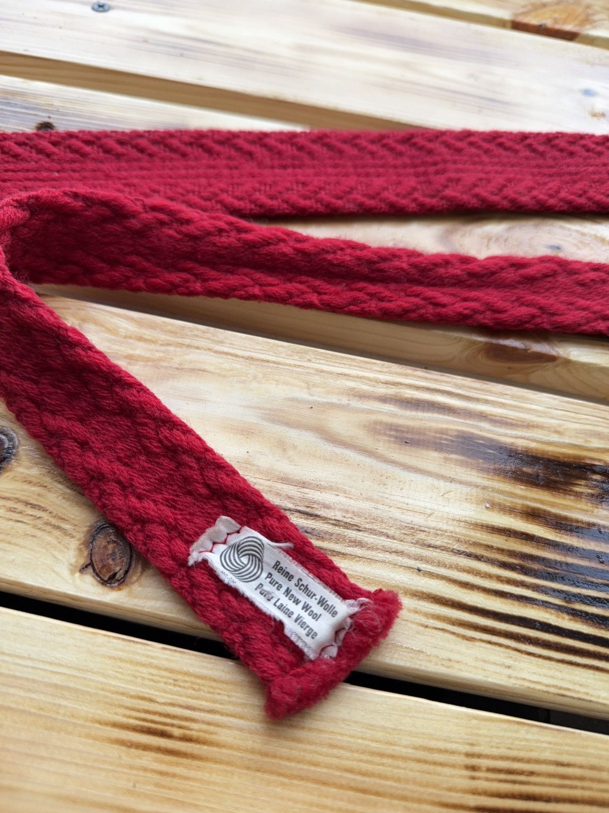 Japanese Brand Vintage 70s Archive Red Knit Wool Tie Ivy Preppy Classic Size ONE SIZE - 9 Thumbnail