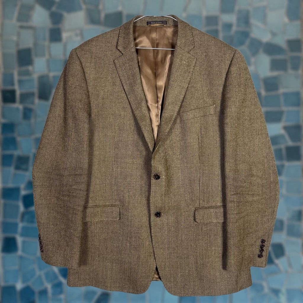 Ralph Lauren Ralph Lauren Blazer Mens 46L Black Label Tweed 100% Wool Slim Sport Coat Jacket Coat Blazer Notch Lapel Two-Button Four-Button Vintage? Size 46R - 1 Thumbnail
