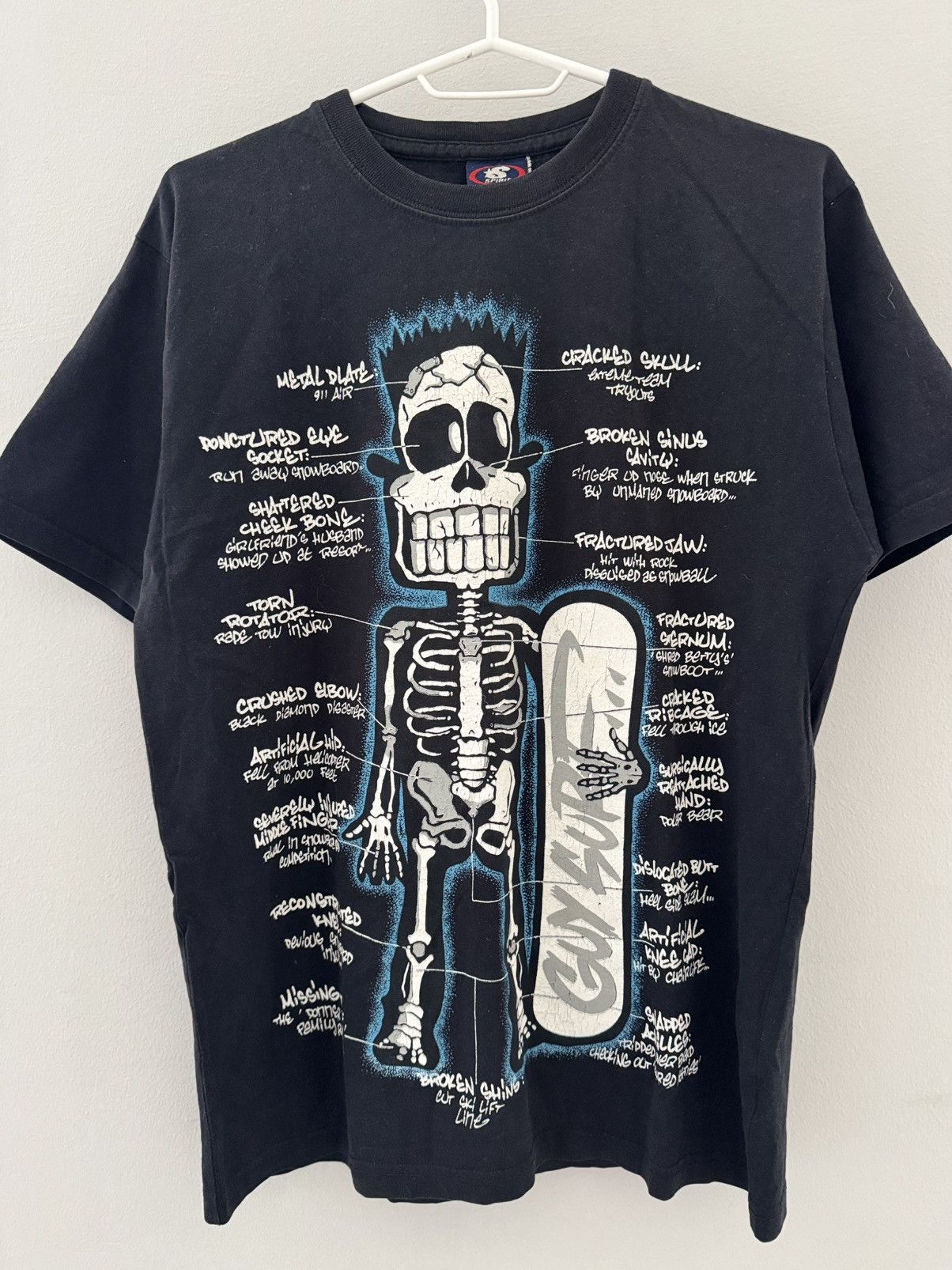 Vintage Vintage Skeleton Tee Guy Surf Skateboard Humor Y2K T shirt Size US S / EU 44-46 / 1 - 3 Thumbnail