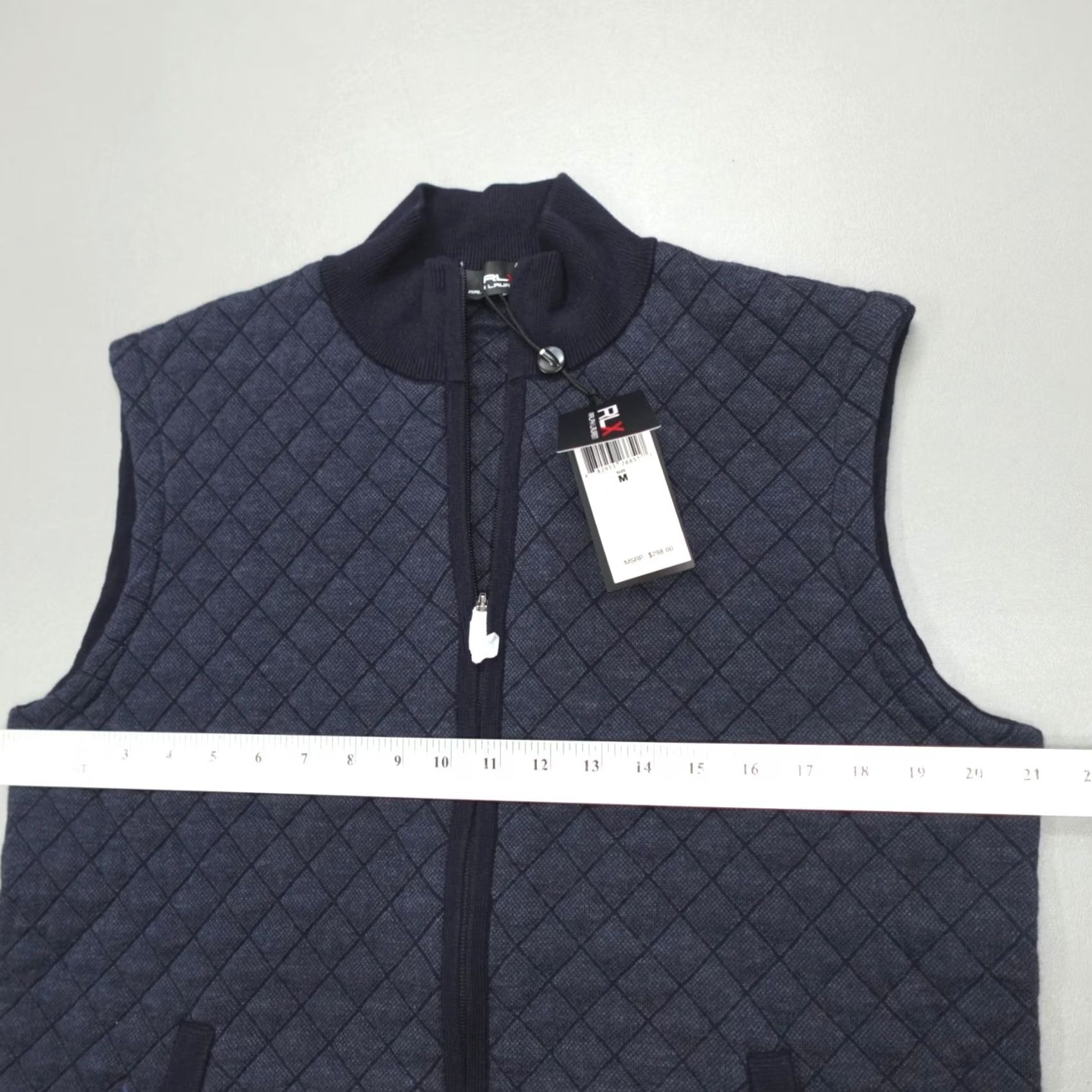 Ralph Lauren VINTAGE Ralph Lauren RLX Golf Full Zip Vest Mens M Quilted Silk Blend Blue 298.00 Size US M / EU 48-50 / 2 - 6 Thumbnail