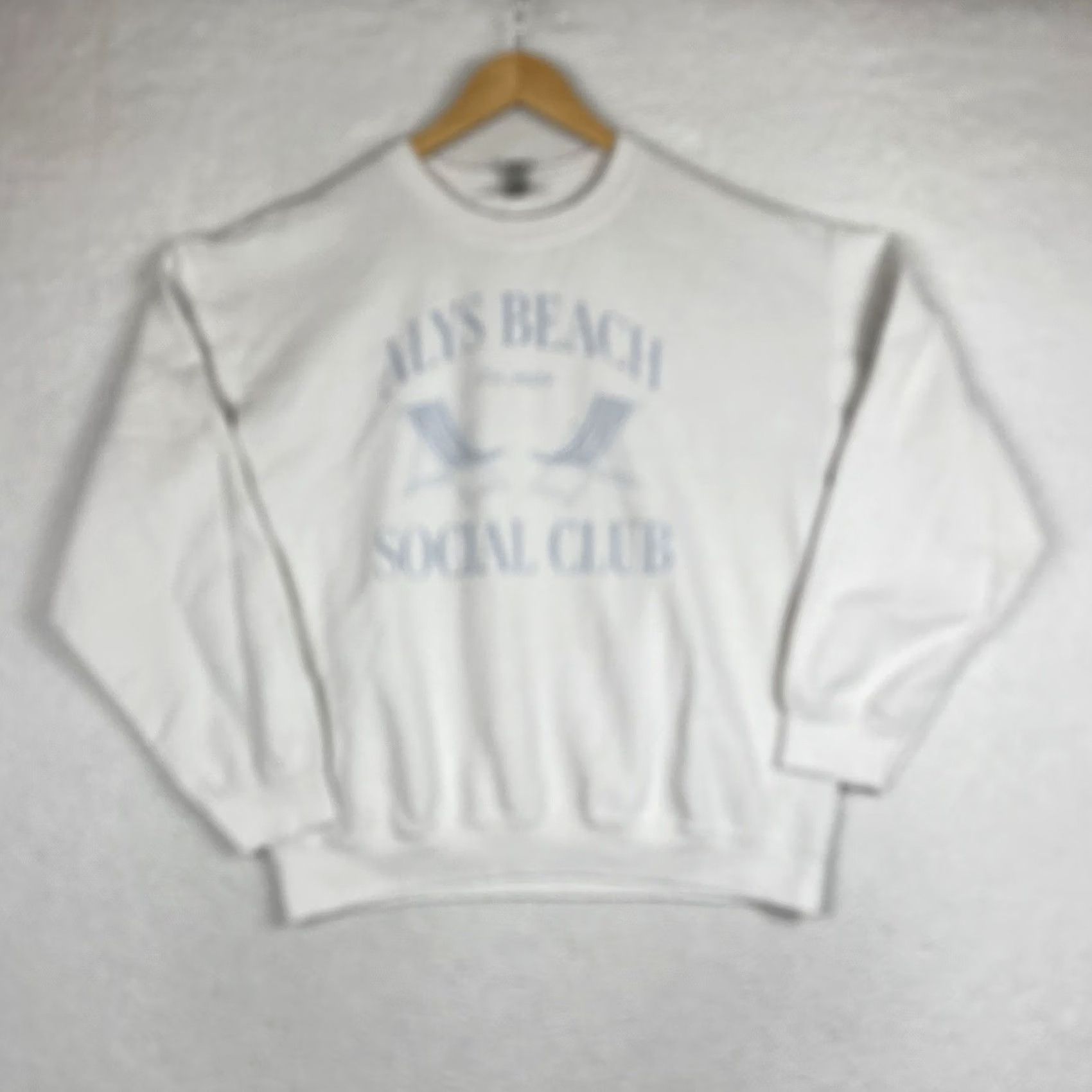 Vintage Alys Beach Social Club Sweatshirt Pullover Crewneck Size Large Long Sleeve White Size L / US 10 / IT 46 - 2 Thumbnail