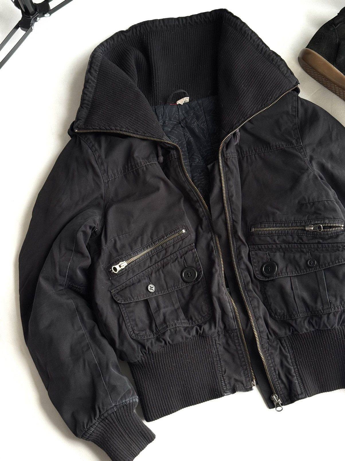 If Six Was Nine Vintage Y2K MkBomber Motorcycle Fur Collar Avantgarde Jacket Size US M / EU 48-50 / 2 - 10 Thumbnail