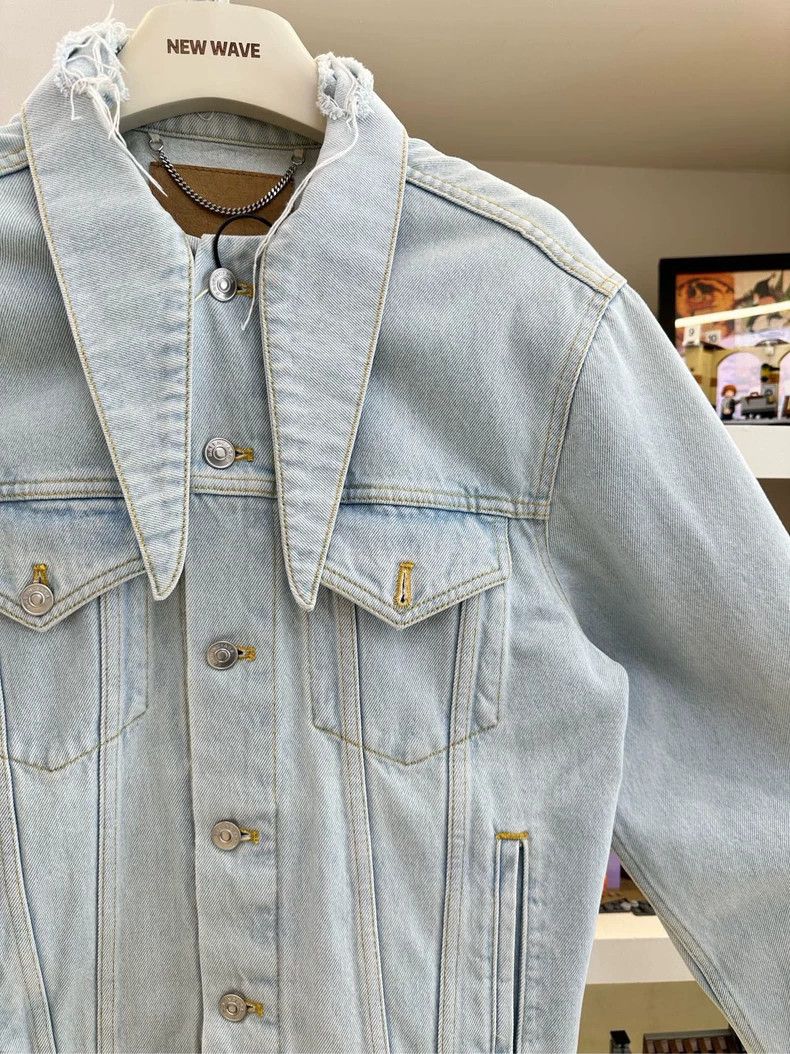 Balenciaga Balenciaga size 38 Light blue bow-tie denim jacket 2501-Nex Size US M / EU 48-50 / 2 - 4 Thumbnail