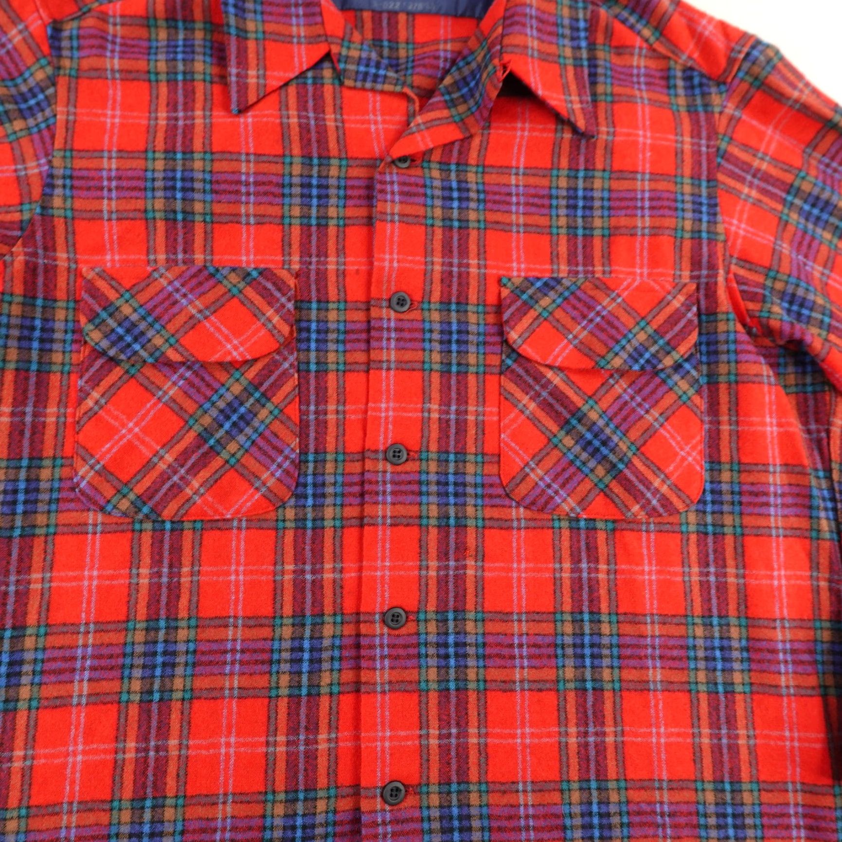 Pendleton Vintage Pendleton Board Shirt Mens X Red Tartan Plaid Wool Flannel Button Up 70s Size US XL / EU 56 / 4 - 3 Thumbnail