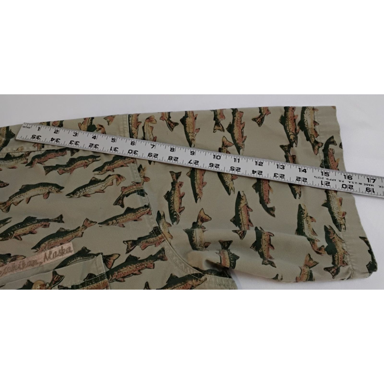 Orvis Orvis Short Sleeve Button Down Shirt Men's L Trout Print Size US L / EU 52-54 / 3 - 15 Thumbnail