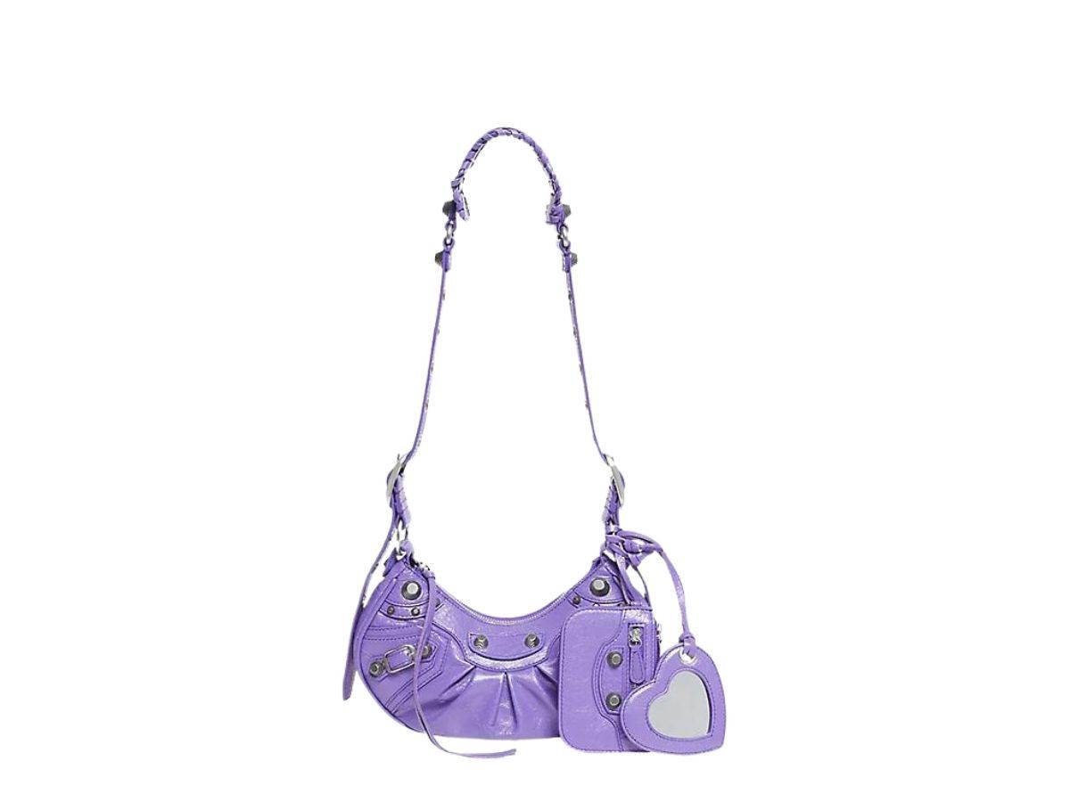 Balenciaga o1tr1nto1025 Size: OS / Le Cagole XS Shoulder Bag in Purple Size ONE SIZE - 1 Thumbnail