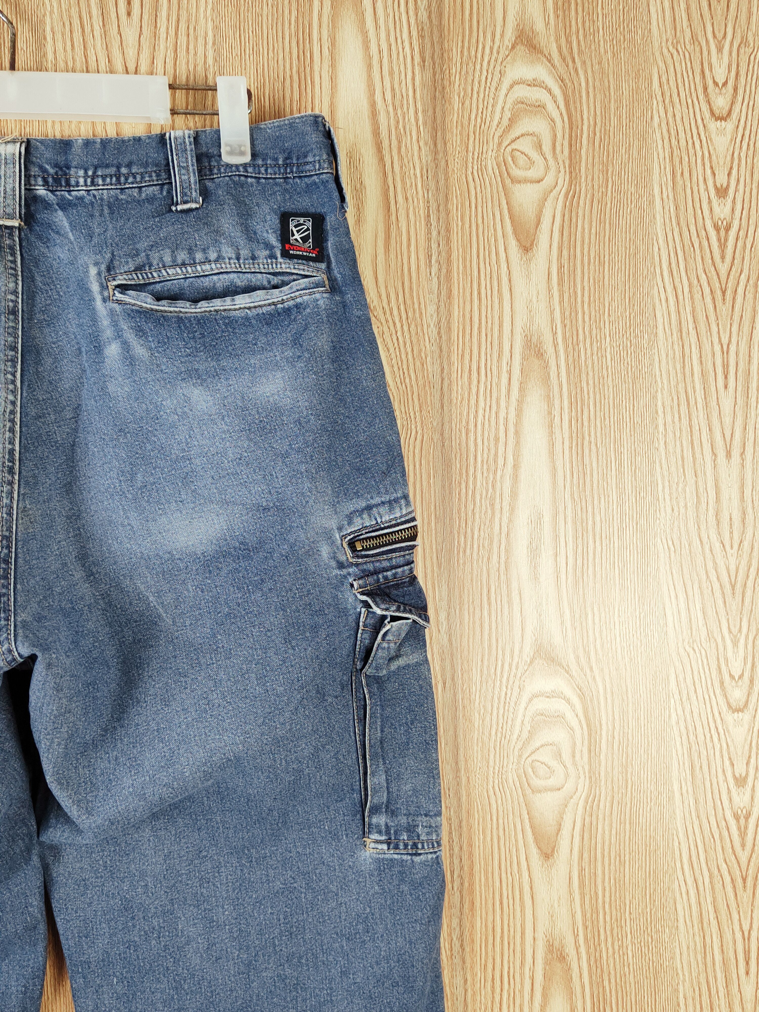 Japanese Brand Evenriver Dark Blue Faded Distressed Ripped Jeans #W612 Size US 34 / EU 50 - 11 Thumbnail
