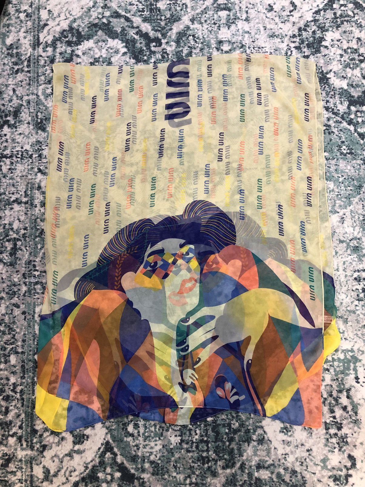 Miu Miu AW99 Miu Miu Harlequin Limited Edition Silk Scarves Shawl Size ONE SIZE - 13 Thumbnail