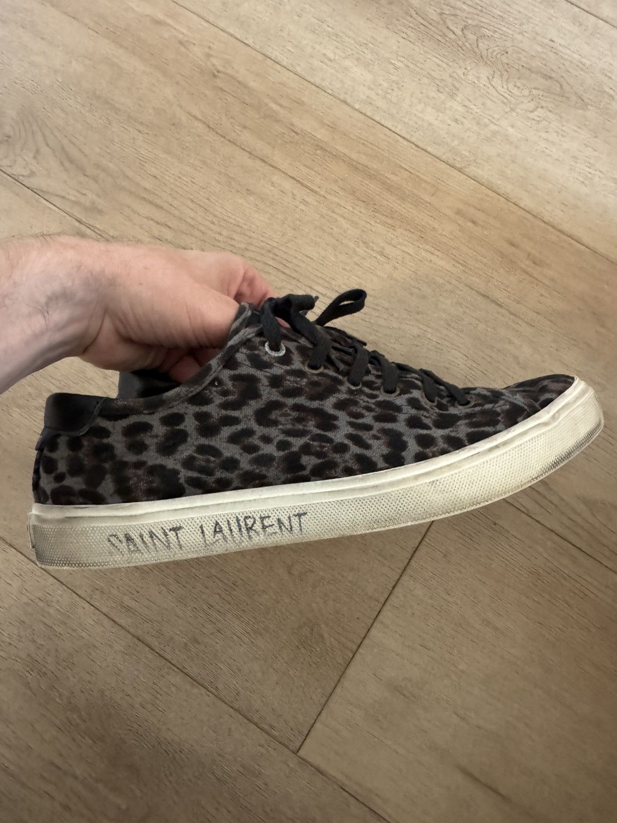 Saint Laurent Paris Malibu Leopard Skate Sneakers Low Size US 8 / EU 41 - 2 Thumbnail