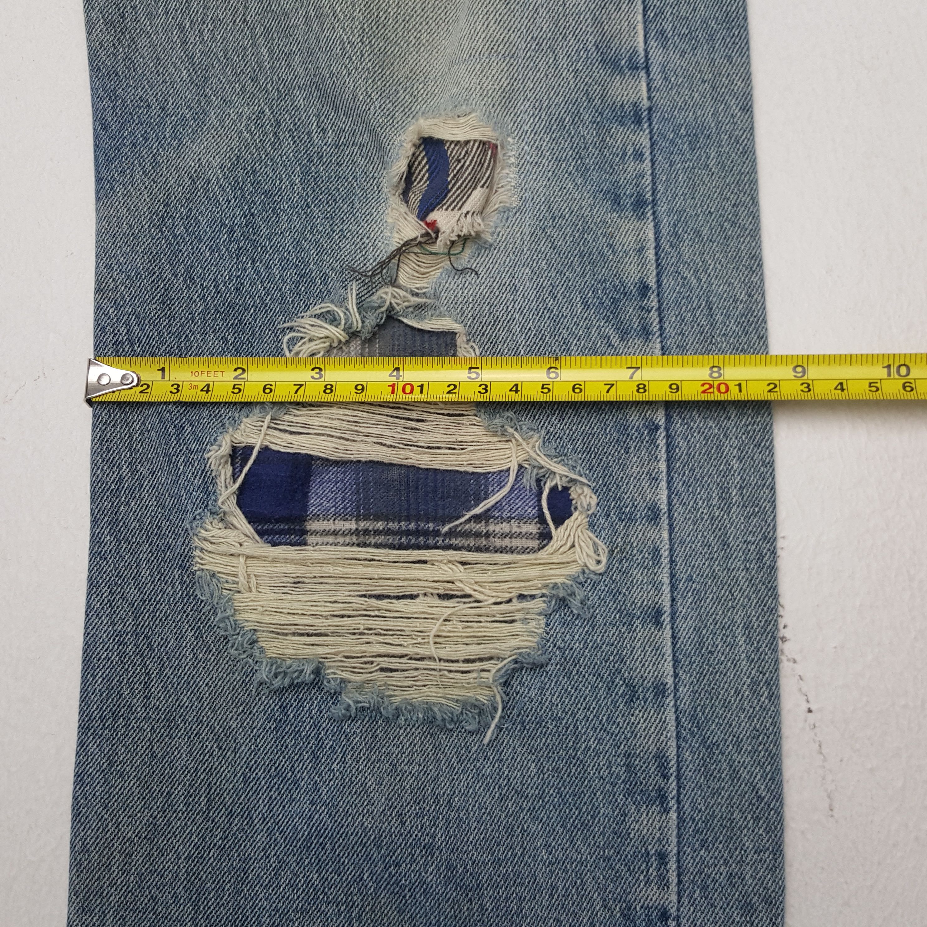 Levi's × Vintage Vintage Levis 505 Distressed Denim Jeans Size US 32 / EU 48 - 10 Thumbnail