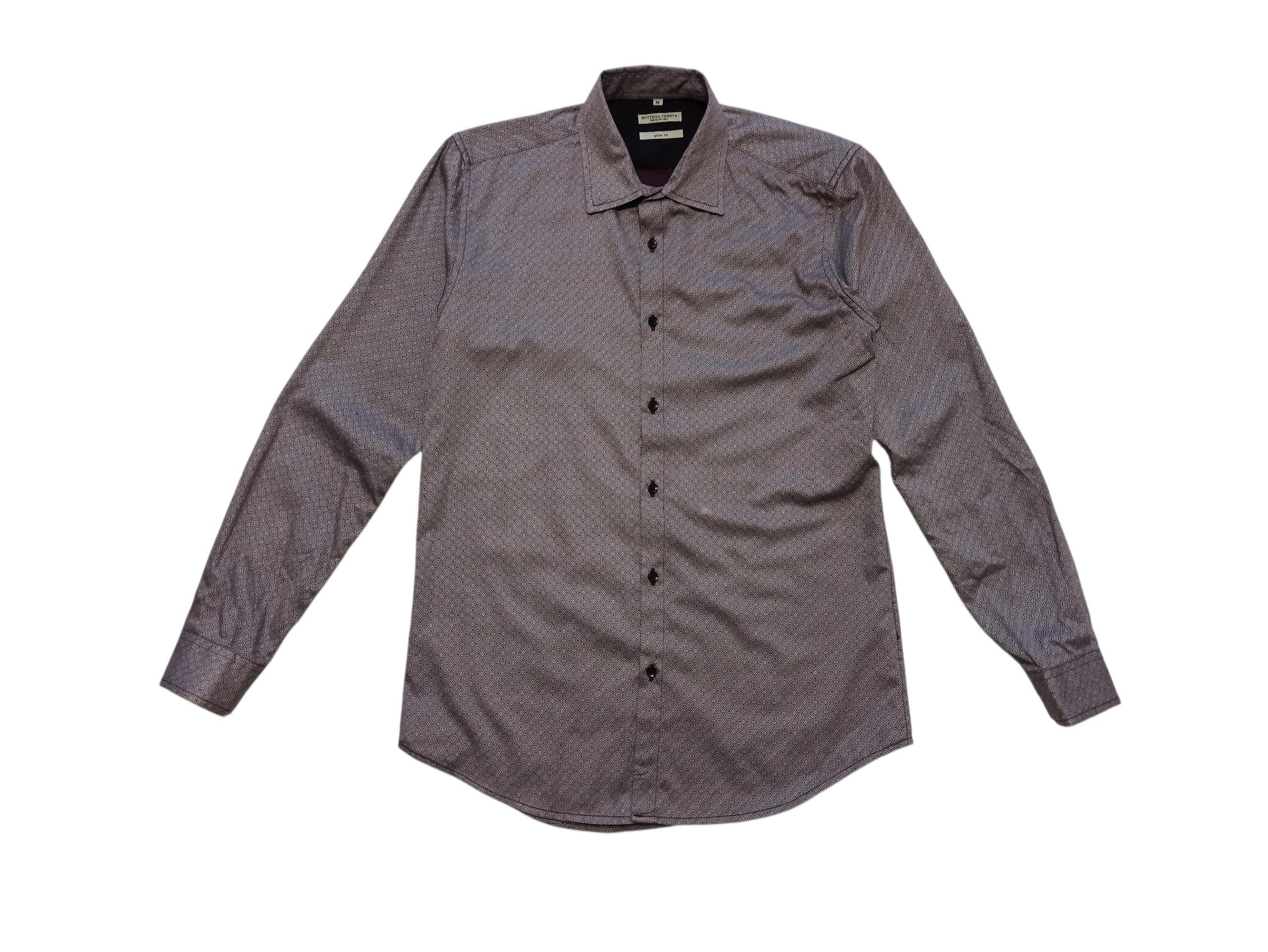 Bottega Veneta Bottega Veneta Vicenza Italy Slim Fit Geometric Shirt Size US M / EU 48-50 / 2 - 1 Thumbnail