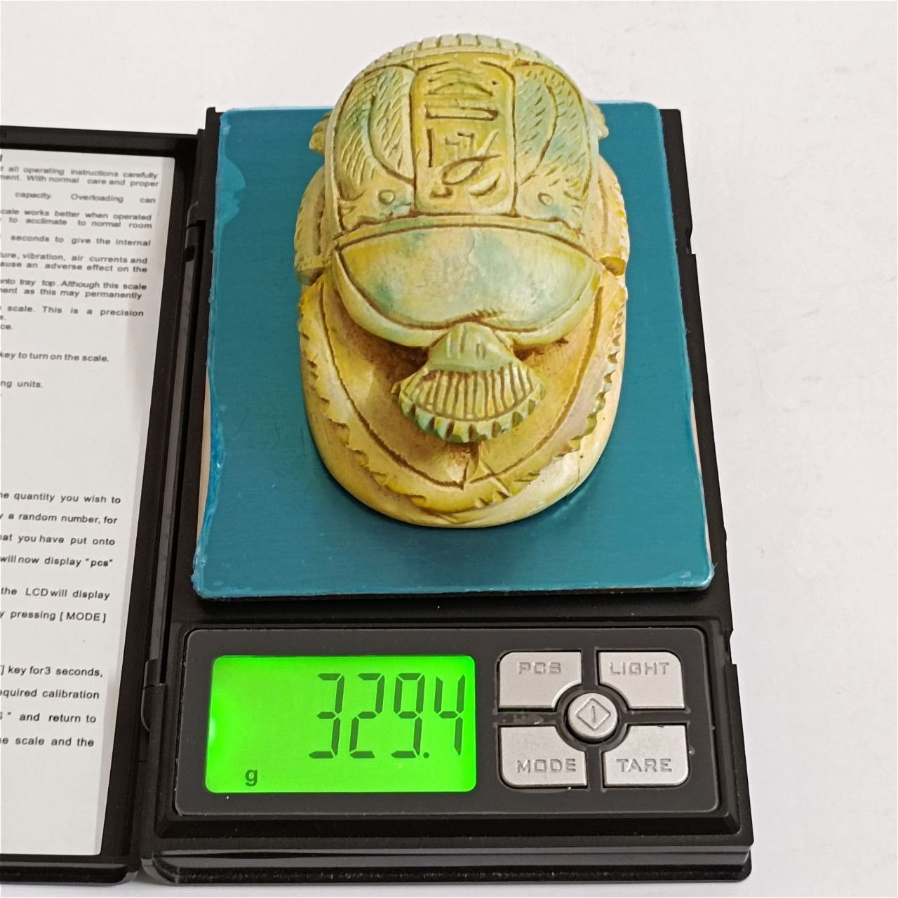 Handmade Hand-carved Egyptian Scarab – Vintage Stone Art, Size ONE SIZE - 3 Thumbnail