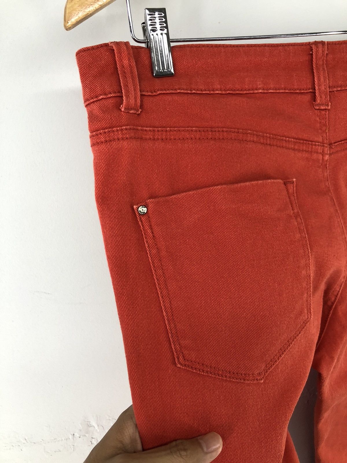 DKNY Dkny Jeans Distressed Soho Skinny Orange Jeans Size US 31 - 11 Thumbnail