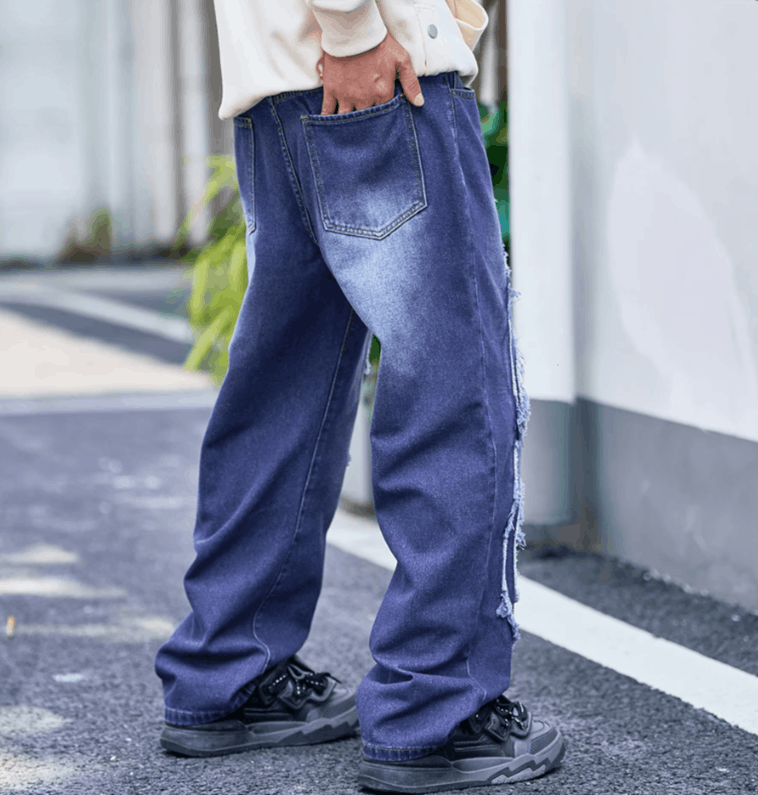 Vision Streetwear Streetwear Solid Color Patchwork Jeans Size US 34 / EU 50 - 4 Thumbnail