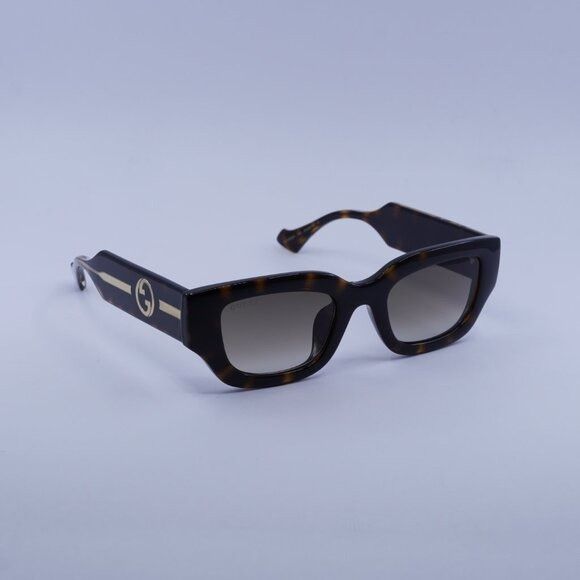 Gucci Gucci GG1558SK 002 Sunglasses Havana Square Frame, Brown Size ONE SIZE - 4 Thumbnail