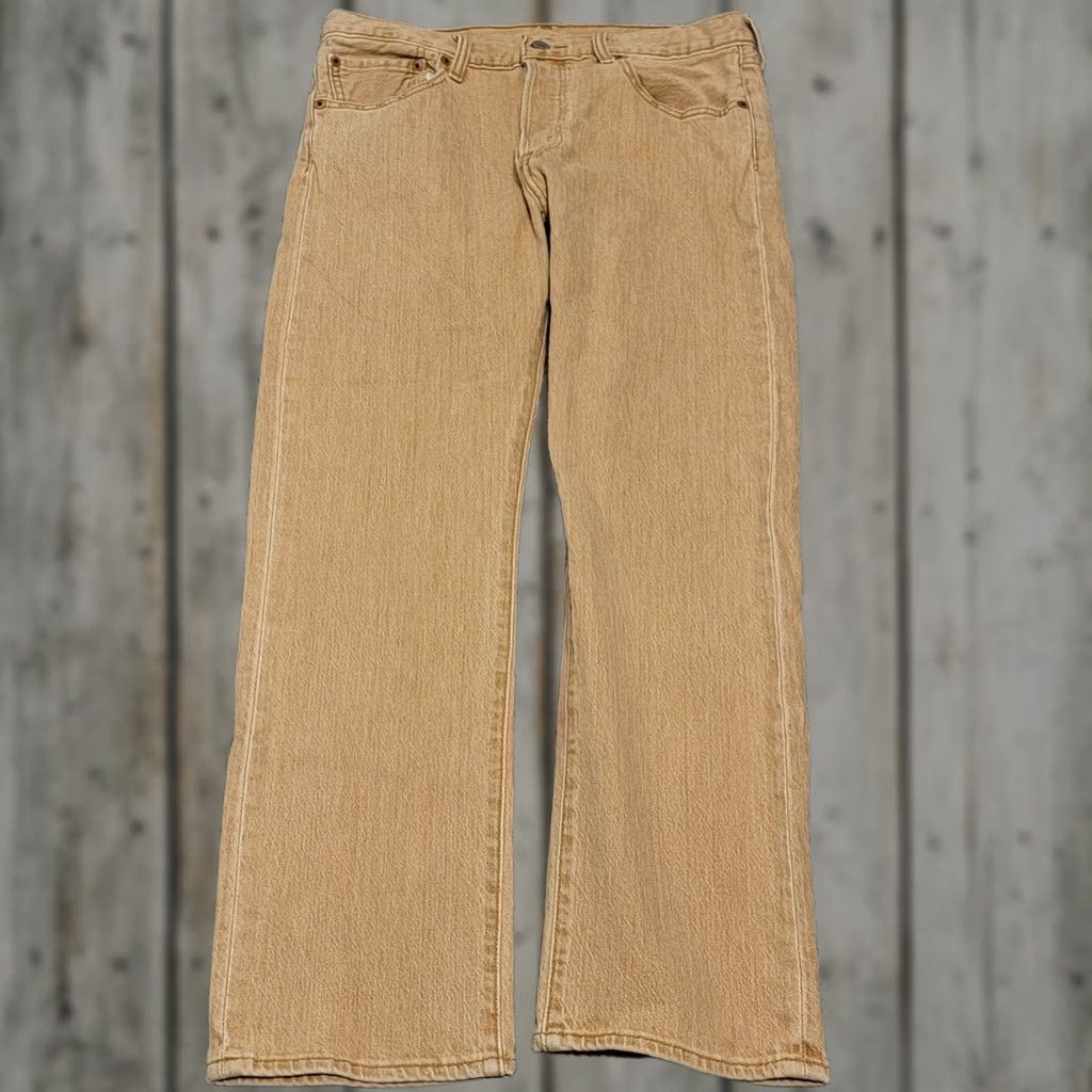 Levi's Levi's 501 White Oak Cone Denim Jeans 32x29 Button Fly Brown Denim Straight Leg Regular Mens Jeans Size US 32 / EU 48 - 1 Thumbnail
