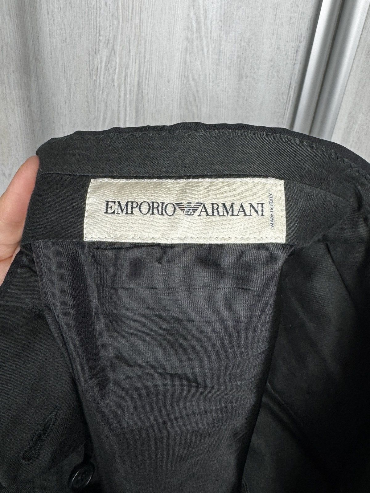 Emporio Armani Emporio Armani Black pure wool 3 buttons classic suit sz 54 Size 44R - 17 Thumbnail