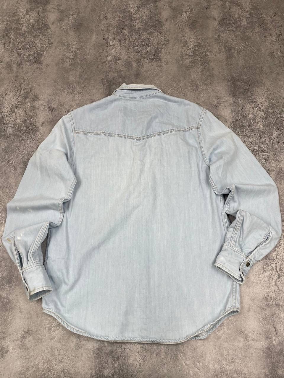 Diesel Diesel Men Denim Shirt Light Blue Snap Button Western Style Size US M / EU 48-50 / 2 - 9 Thumbnail