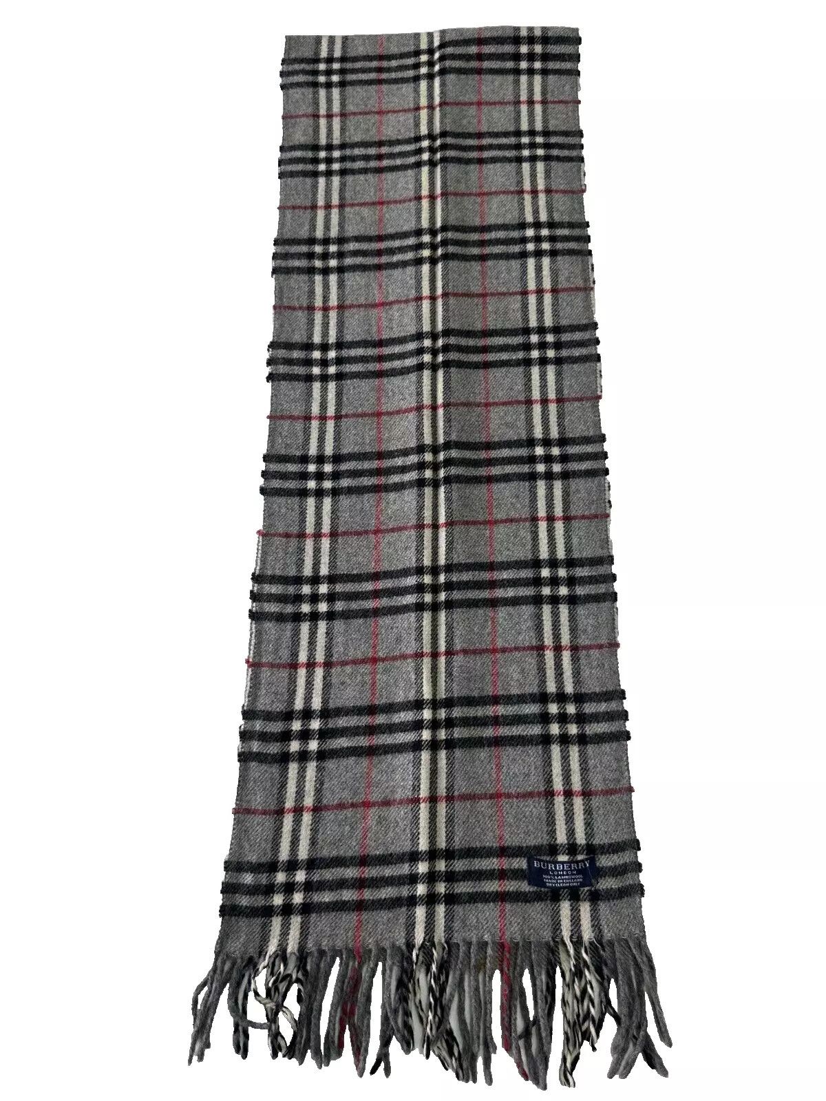 Burberry Burberry Classic Check Grey 100% Lambswool Unisex Scarf Size ONE SIZE - 3 Thumbnail