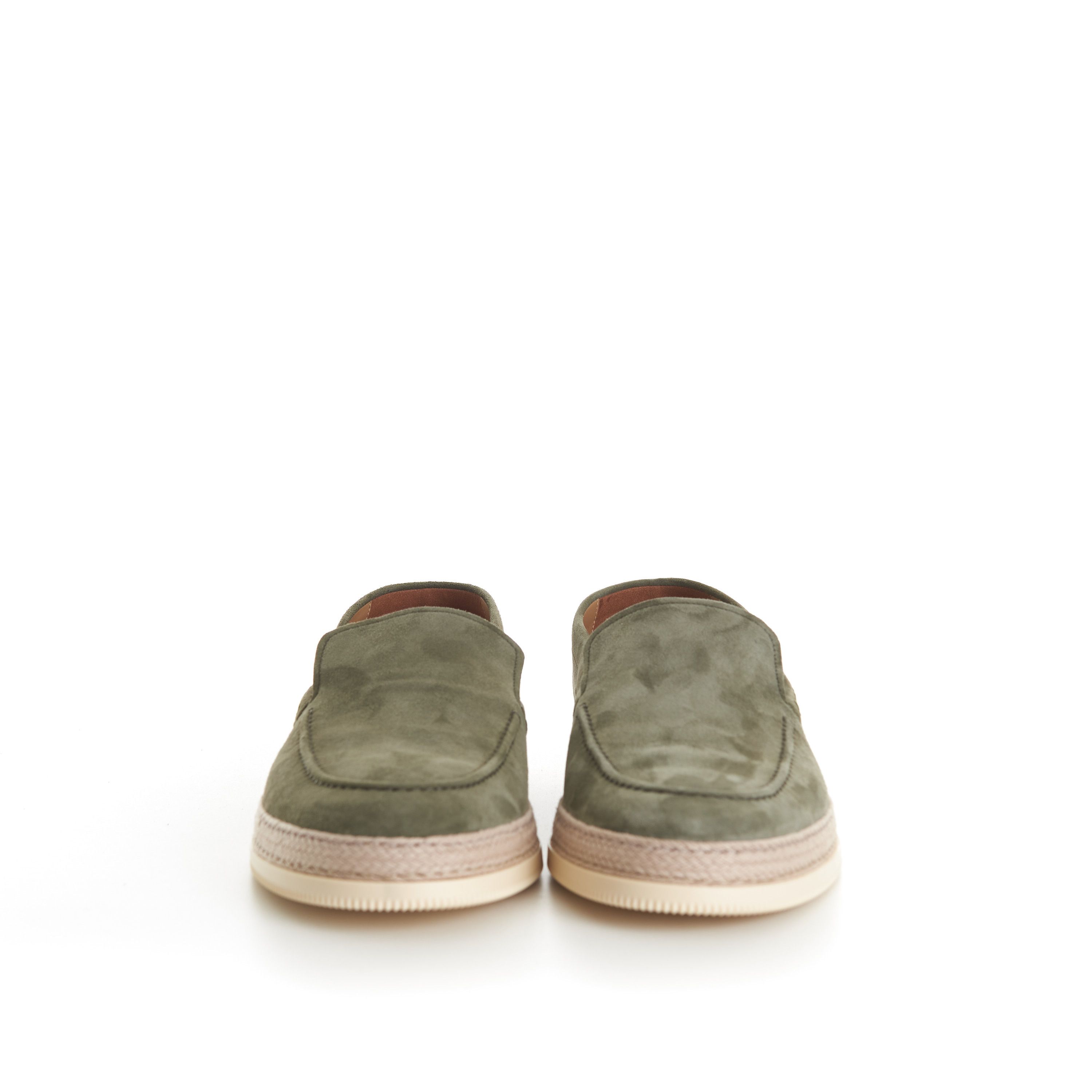 Zilli Green Casual Moccasins, White Woven Outsole Size US 8.5 / EU 41-42 - 2 Thumbnail